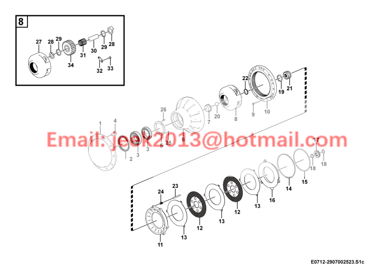 29070025231 HUB REDUCTION ASSY FOR SDLG WHEEL LOADER L936 L938 ZL30E