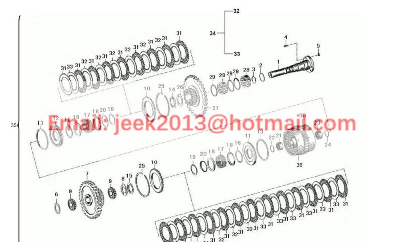 YD13152001 K2-KR CLUTCH ASSY FOR YD13 TRANSMISSION