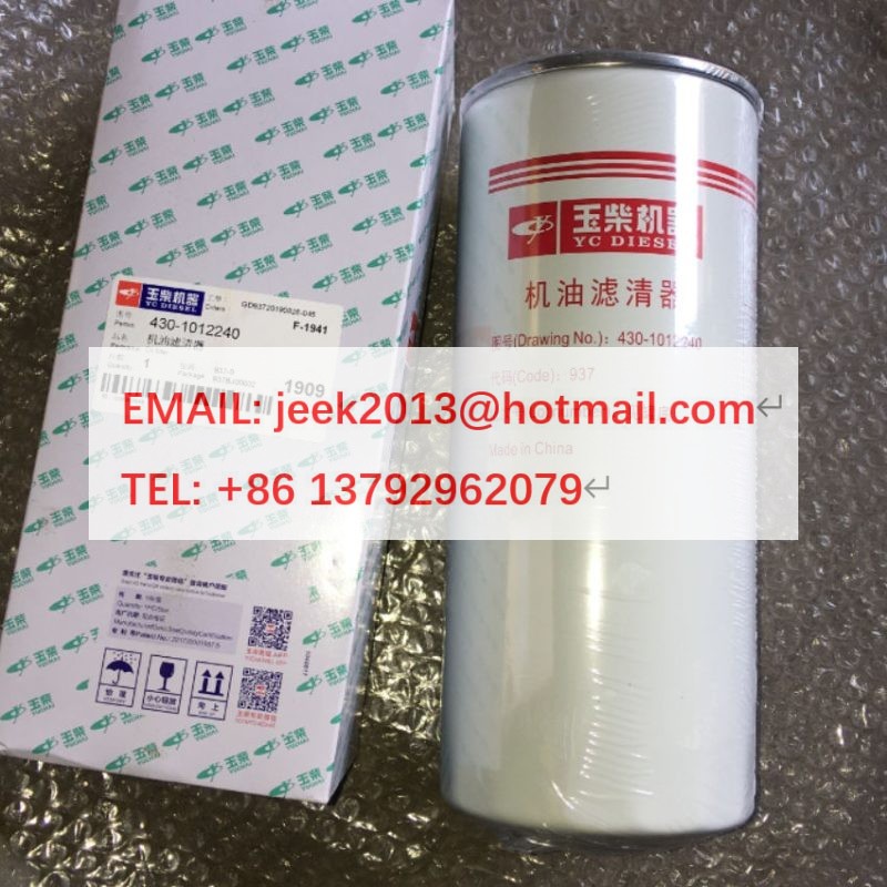 430-1012240 OIL FILTER FOR YUCHAI YC6J125-T300 YC6J125-T302