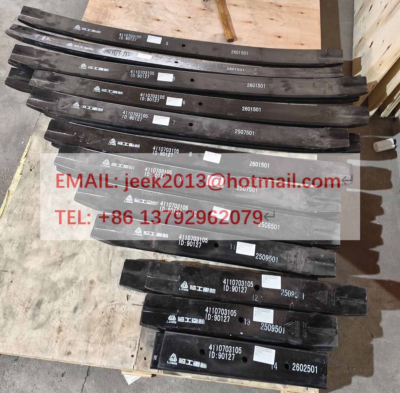 LGMG 4110703105 REAR LEAF SPRING ASSY FOR LGMG CMT66 MINING TRUCKS